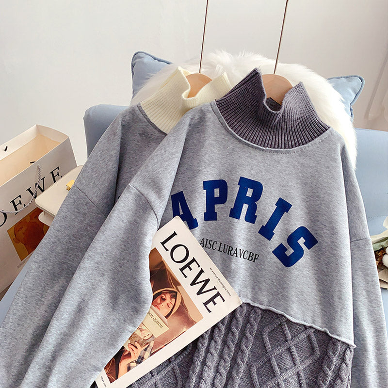 Pullover mit Stehkragen, Design Sense of Minority, gestricktes Hemd 5230