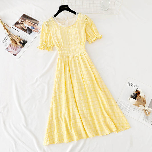 Close waist to show thin temperament French skirt fairy super fairy series  4153