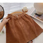 New Korean pure color leisure slim high waist anti light A-shaped skirt  5417