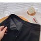 Korean versatile age reducing black high waist pleated skirt  5539