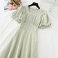 Pearl doll collar temperament goddess style waist slim French dress  4200