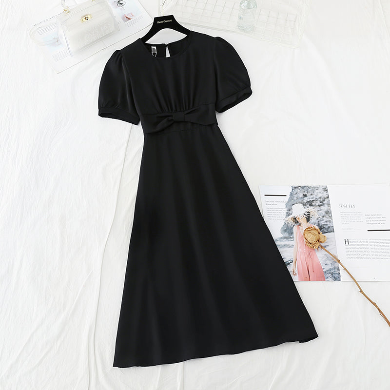 The new waist is slim, goddess style design sense, minority French skirt  4693