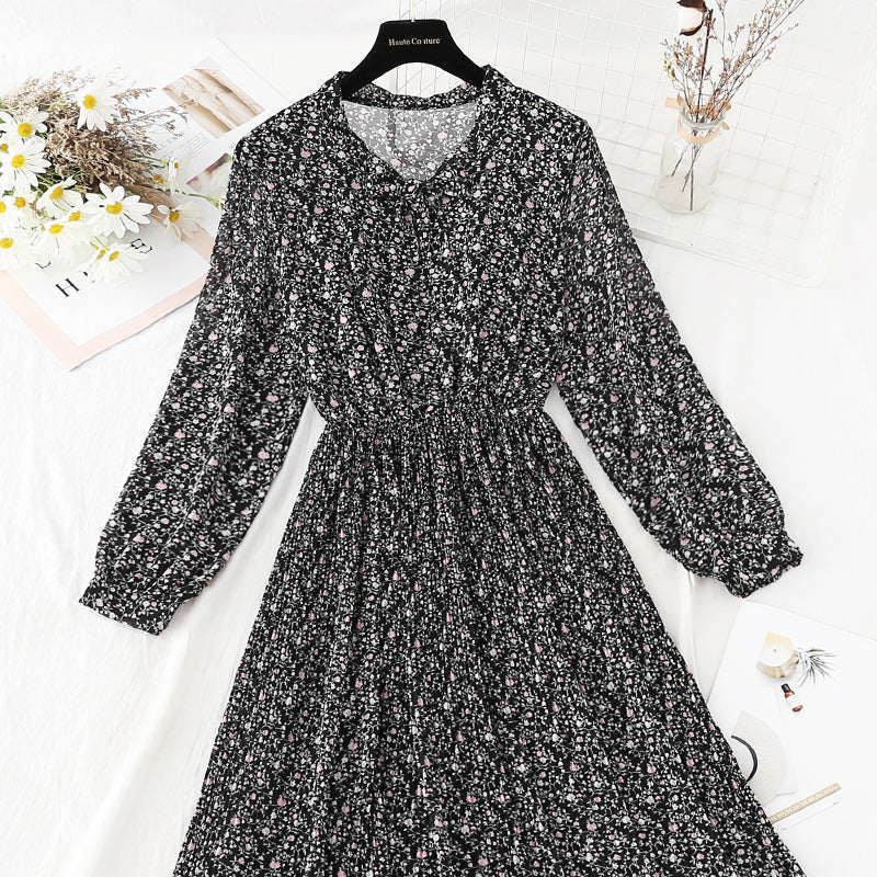 Slim bottomed skirt, inner temperament, versatile Chiffon Skirt  4085