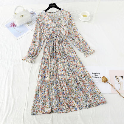 Schnüren Sie die plissierte Taille für den dünnen plissierten Chiffonrock 3874