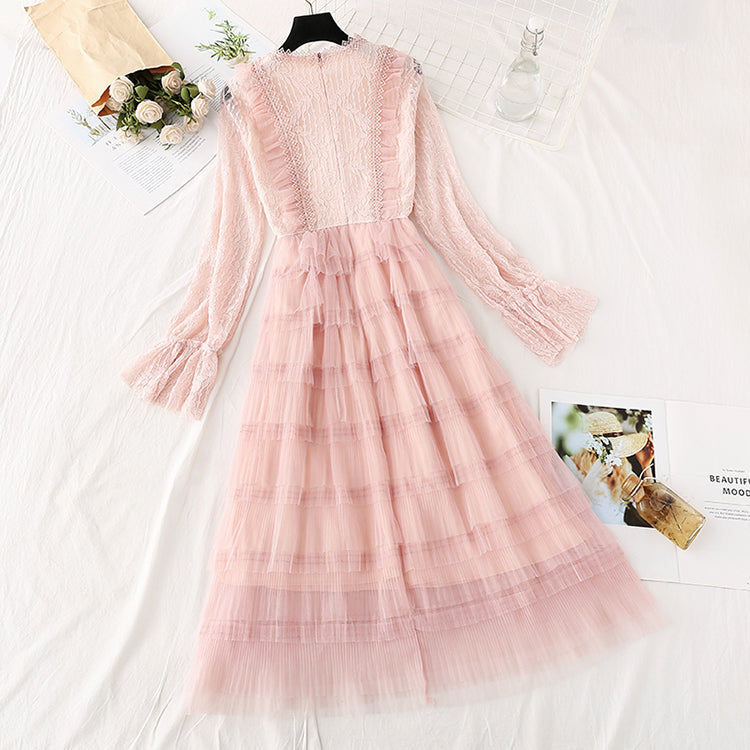 Xianqi lace mesh dress super xiansen Princess cake skirt  3813