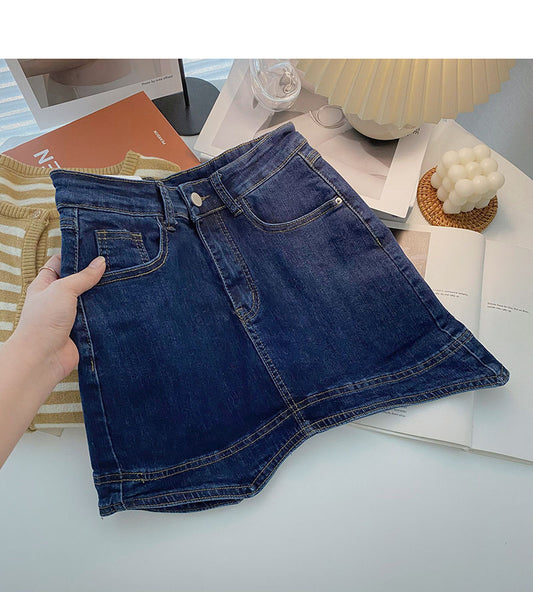 Irregular design slim high waist skirt  5454