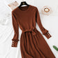 New celebrity style long sleeve knitted dress  4734