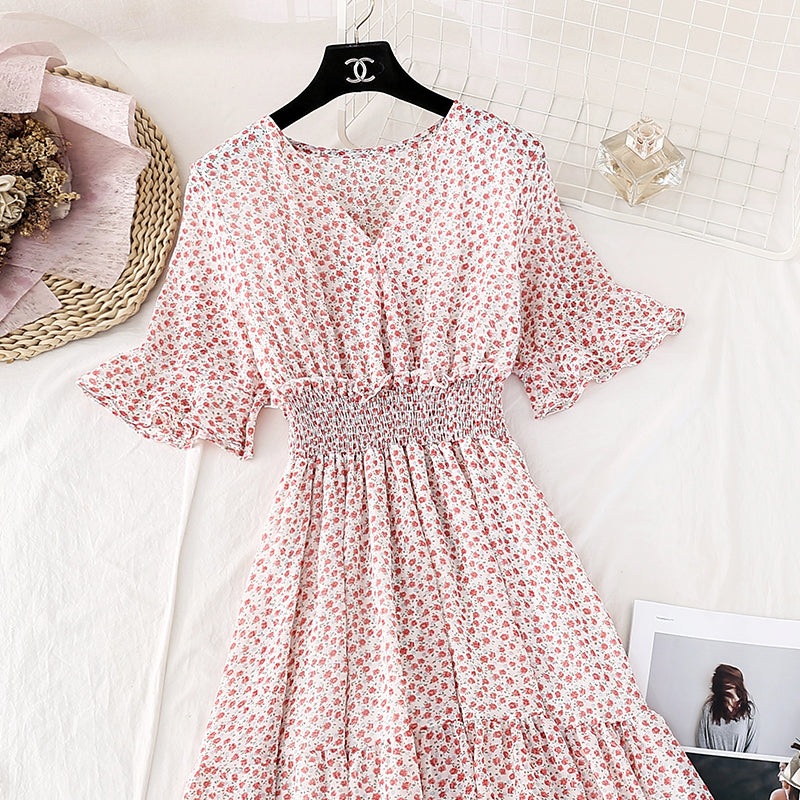 New French Vintage Chiffon langer Rock Fairy Super Fairy Serie 4592