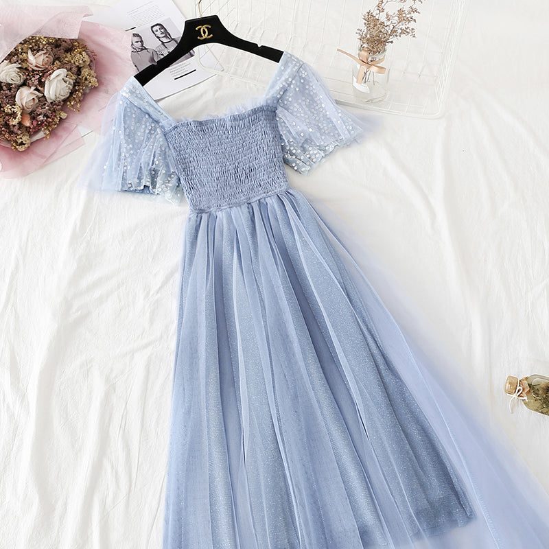 Kleid aus Feengaze, Minirock aus Platycodon, kleiner langer Rock 4351