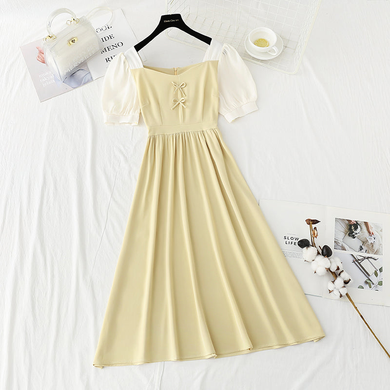 Thin French tea break skirt Kikyo first love temperament a-word skirt  4236