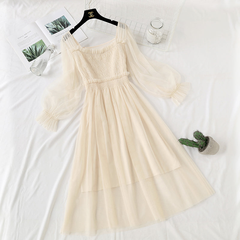 Super xiansen style thin mesh dress  3729