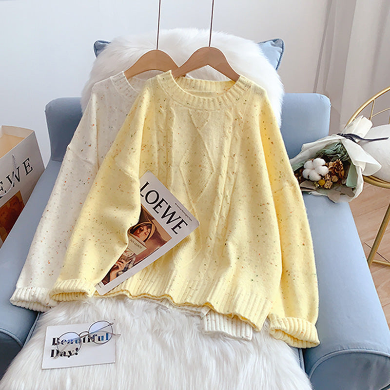 Japanese soft wind twist sweater female Pullover small man  4945