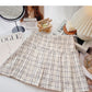 Retro small fragrance plaid skirt fashion  5394
