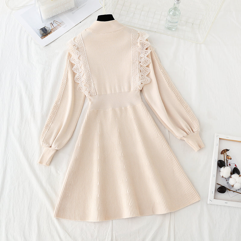 French Cut waist thin Vintage Hepburn dress  4778