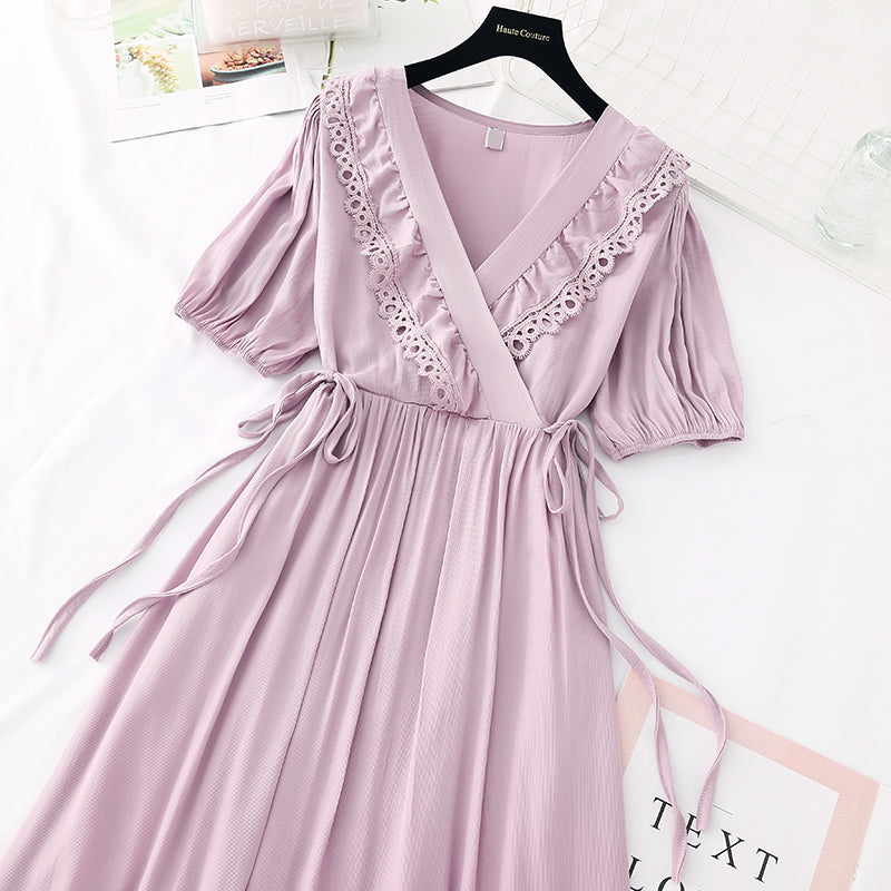 Neuer französischer Retrorock Fairy Super Xiansen Schnürrock 4604