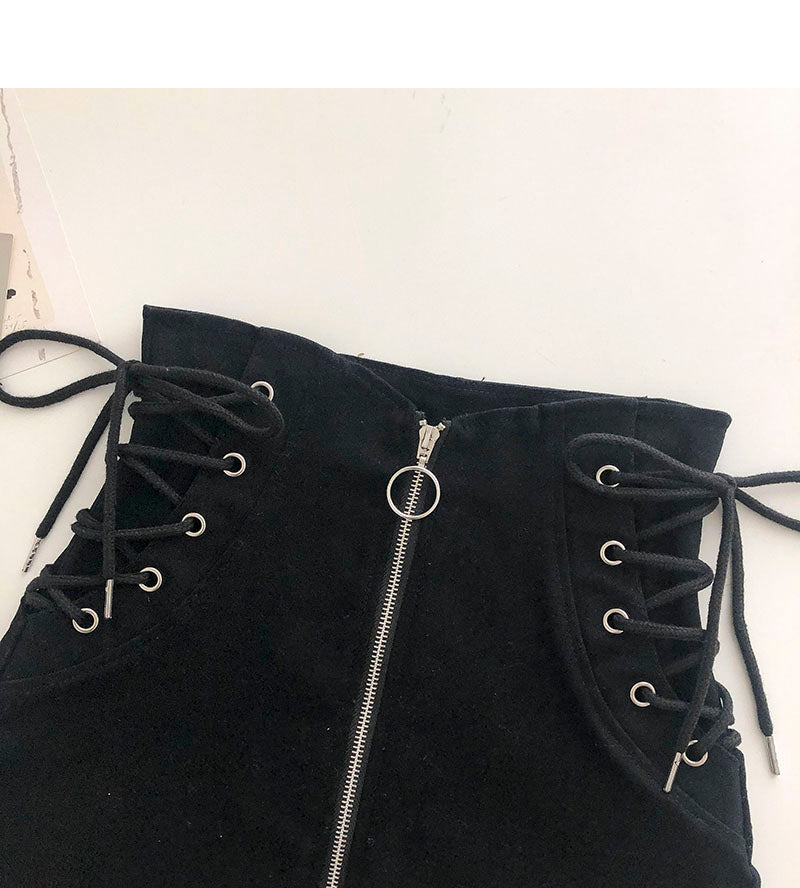 La nouvelle conception de sangle latérale est fine, la jupe taille haute zippée A-bag 5336