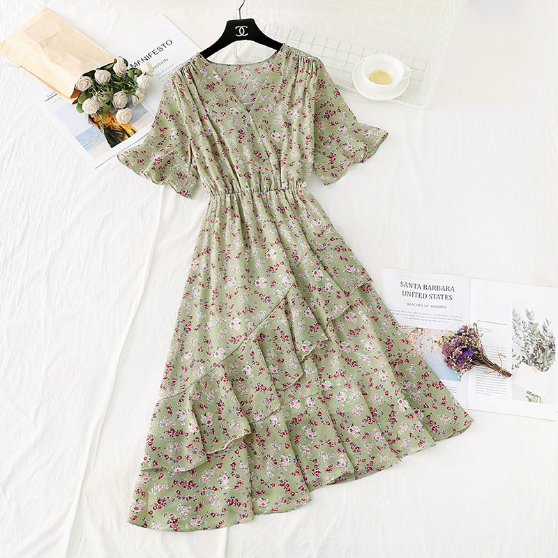 Neu Kikyo First Love Mori Chiffonrock mit unregelmäßigen Rüschen 4589