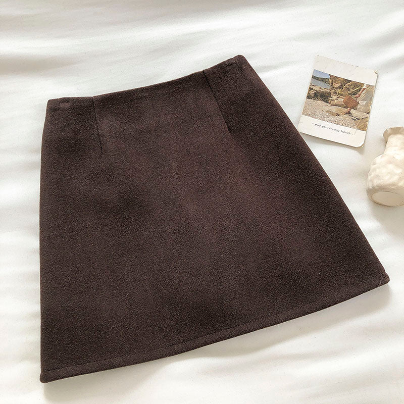 Nouvelle jupe en laine vintage coréenne 5275