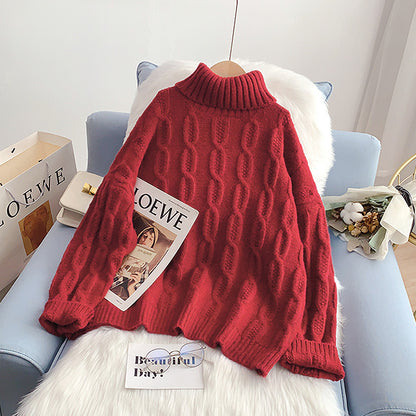 Pullover mit hohem Kragen, fauler und ausländischer Pullover 5014