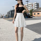 Black/white skirt, new style, fashion, pleated, A-line high waisted skirt, puffy skirt  3612