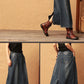 Spring and autumnart retroelastic half skirt denim skirt  3713