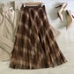 New plaid print net gauze skirt, thousand bird shape skirt  3704