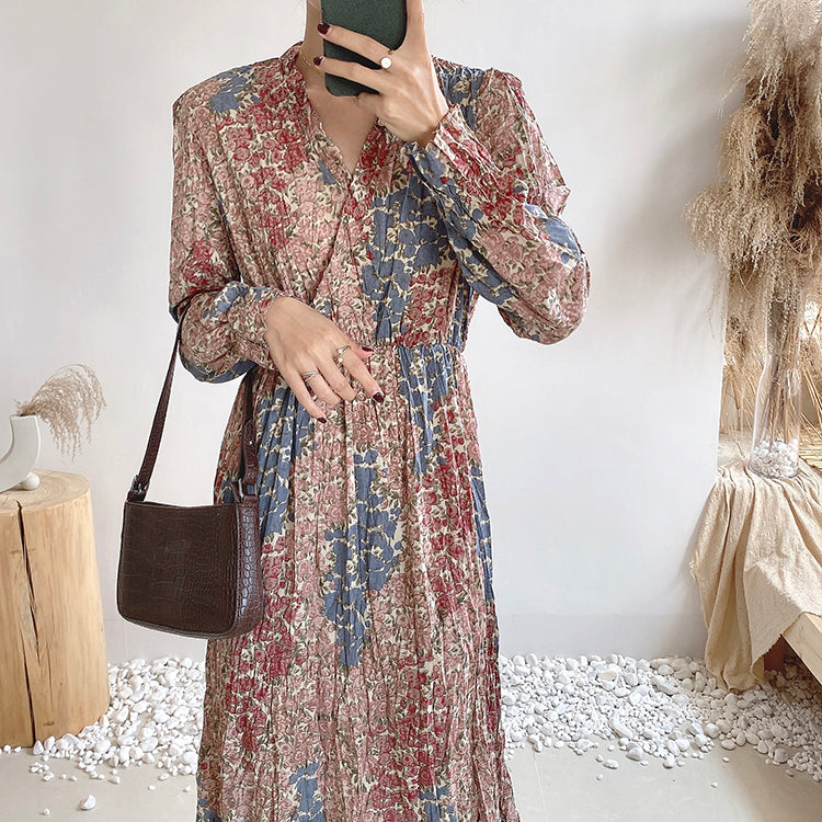 Chiffon knee thin temperament gentle wind FAIRY DRESS Mori Department  3899