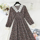 Floral dress gentle wind slim temperament Chiffon Skirt  4082