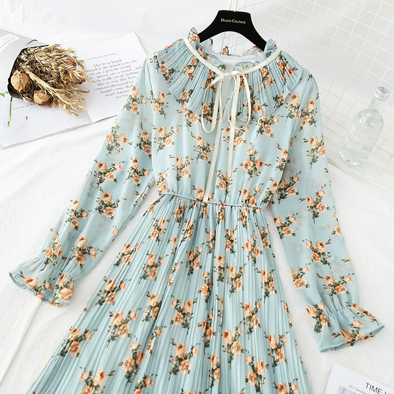 Retro floral Platycodon grandiflorum skirt fairy super xiansen series  3841