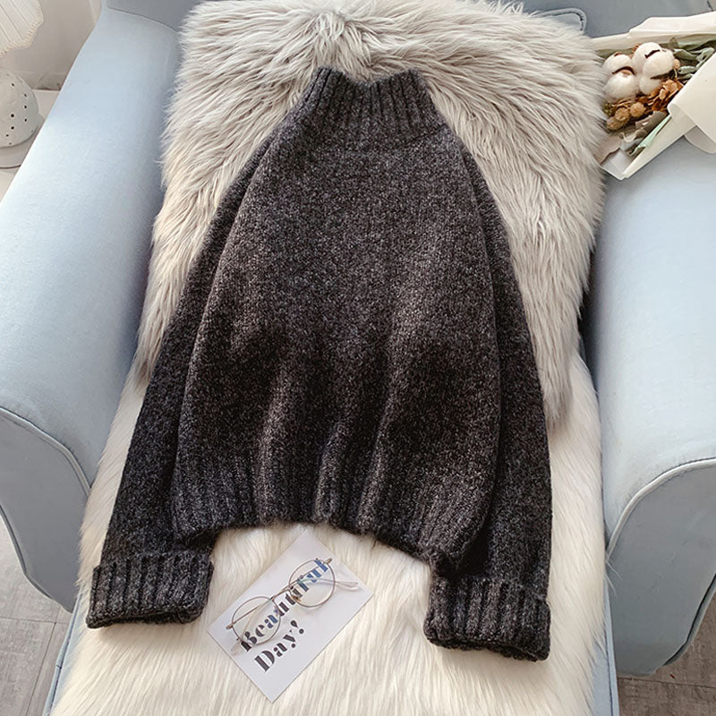 Halber Rollkragenpullover mit Rückseite und Pullover innen 5161