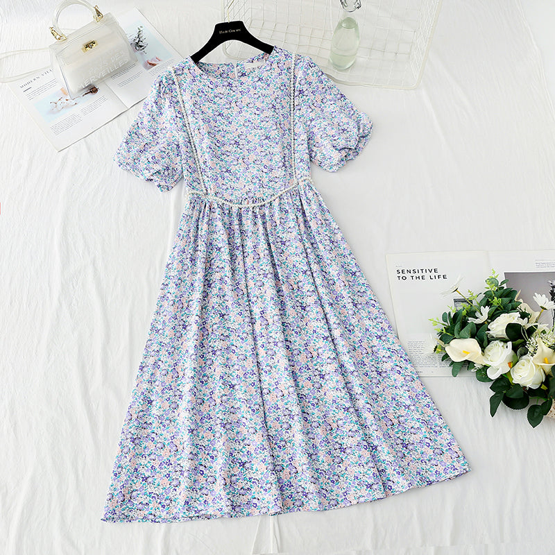 New French pearl suspender long skirt sweet temperament small skirt  4869