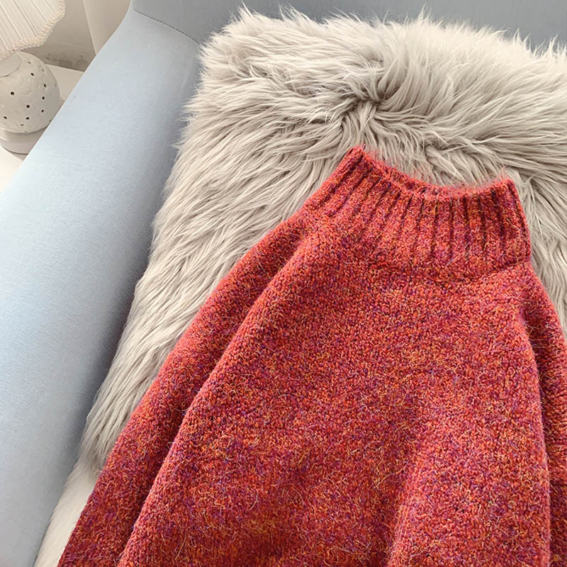 Halber Rollkragenpullover mit Rückseite und Pullover innen 5161