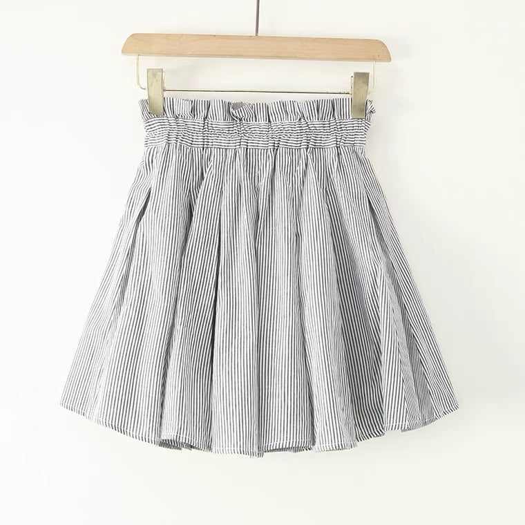 Exported to Japan single, new style, high waist skirt pleated skirt, spring and summer, cotton A-line skirt, JK umbrella skirt preppy skirt  3609
