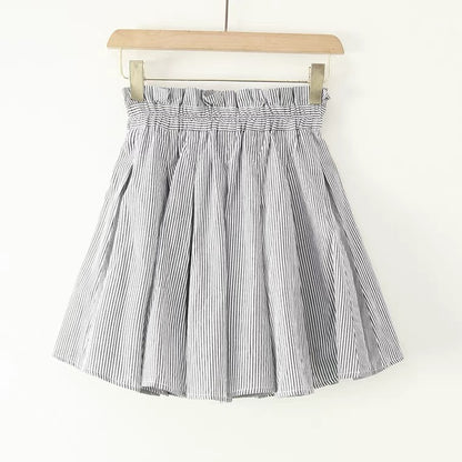 Exported to Japan single, new style, high waist skirt pleated skirt, spring and summer, cotton A-line skirt, JK umbrella skirt preppy skirt  3609