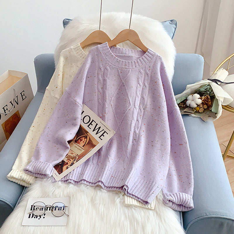 Japanese soft wind twist sweater female Pullover small man  4945