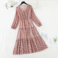 New women's Collar Chiffon Floral Dress  4716