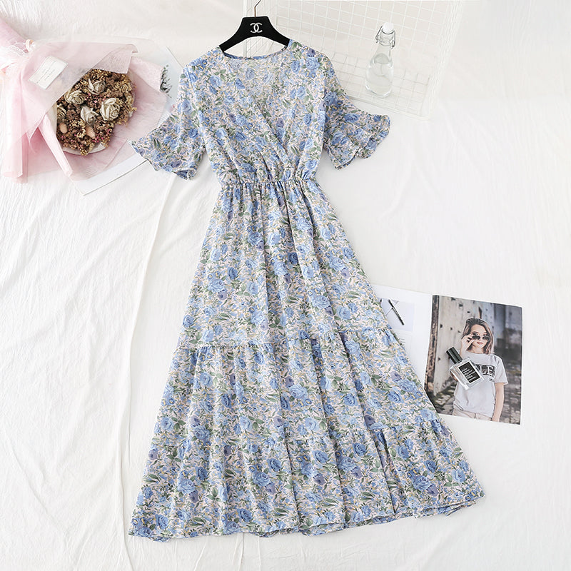 Neuer Stil, sanfter Wind, schmale Taille, großer französischer Retro-Swing-Rock 4603