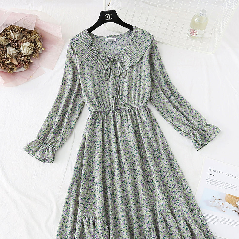 New small fresh broken flower fairy super fairy series irregular fishtail skirt  4016