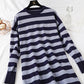 Super loose stripe knit dress  4445