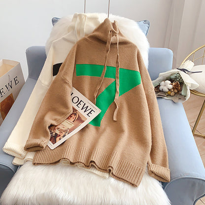 Koreanische Version des hochgeschlossenen Pullovers mit faulem Design 5229