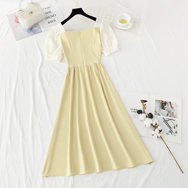 Thin French tea break skirt Kikyo first love temperament a-word skirt  4236