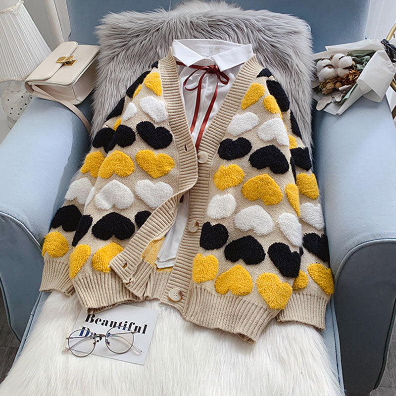 Love aging cardigan sweater sweater sweater coat  5102