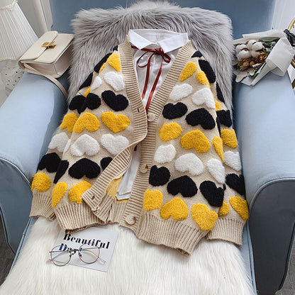 Love aging cardigan sweater sweater sweater coat  5102