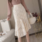 Spring and summer new style, long flounces, slim lace bodycon skirt  3670