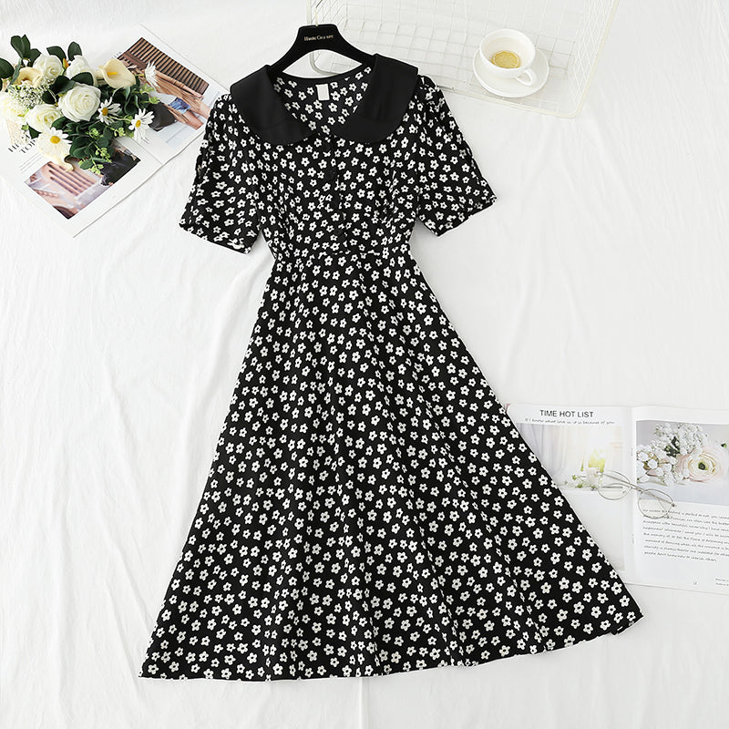 Temperamentrock aus Chiffon mit französischem Taillenverschluss 4276