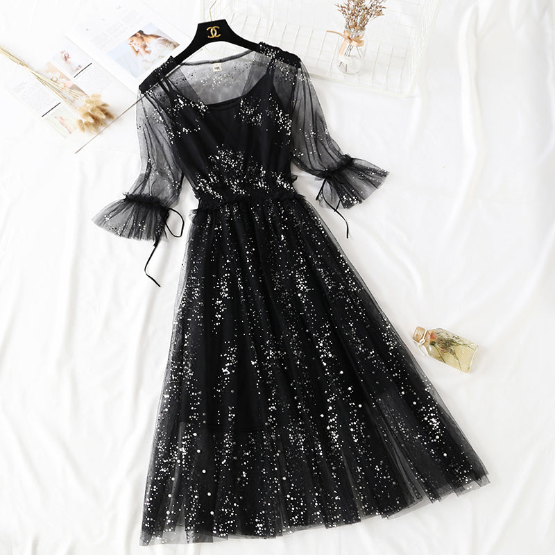 Gauze super fairy sweet niche Kikyo skirt  4301