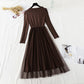 New style square neck slim French retro light cooked wind bottomed skirt  4752