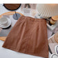 New Korean version simple leisure solid color short skirt trend  5659