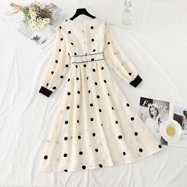 New lace stitching French waist closing slim age reducing skirt  4554