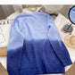 Niche design personalized gradient knitted long sleeve Pullover loose top  6111